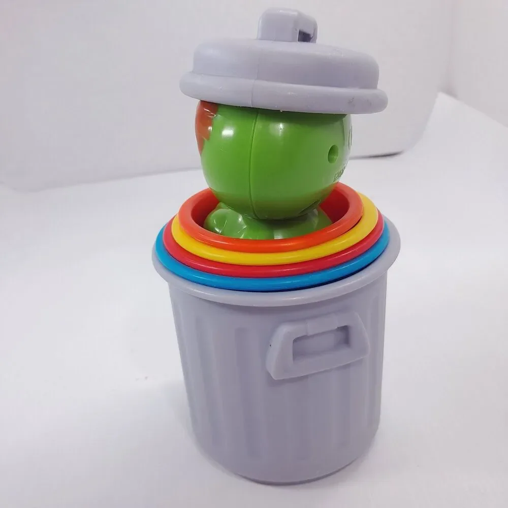 Bright Starts Sesame Street Oscar the Grouch's Stacking Cans nesting baby toy